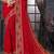 Red heavy resham siroski stone work georgette designer saree
