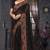 Black heavy resham siroski stone work georgette designer saree
