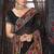 Black heavy resham siroski stone work georgette designer saree