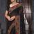 Black heavy resham siroski stone work georgette designer saree