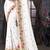 White heavy resham siroski stone work georgette designer saree