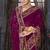 Wine heavy resham siroski stone work georgette designer saree