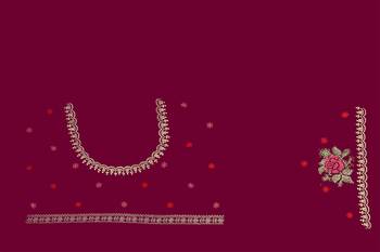 Wine heavy resham siroski stone work georgette designer saree 5