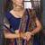 Navy blue heavy resham siroski stone work georgette designer saree