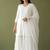 White rayon kurta set with dupatta