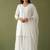 White rayon kurta set with dupatta