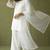 White rayon kurta set with dupatta