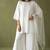 White rayon kurta set with dupatta