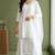White rayon kurta set with dupatta