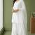 White rayon kurta set with dupatta