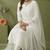 White rayon kurta set with dupatta