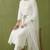 White rayon kurta set with dupatta