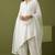 White rayon kurta set with dupatta