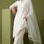 White rayon kurta set with dupatta