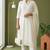 White rayon kurta set with dupatta
