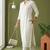 White rayon kurta set with dupatta