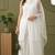 White rayon kurta set with dupatta