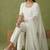 White rayon kurta set with dupatta