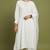 White rayon kurta set with dupatta