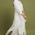 White rayon kurta set with dupatta