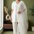 White rayon kurta set with dupatta