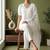 White rayon kurta set with dupatta