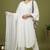 White rayon kurta set with dupatta