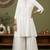 White rayon kurta set with dupatta