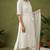 White rayon kurta set with dupatta