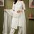 White rayon kurta set with dupatta