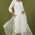 White rayon kurta set with dupatta