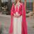 Pink silk anarkali suit with embroidery & sequin work