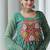 Wine navratri bandhani print kutchi gamthi patchwork top
