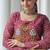 Wine navratri bandhani print kutchi gamthi patchwork top