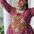 Wine navratri bandhani print kutchi gamthi patchwork top