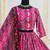 Rani Pink Navratri Muslin Cotton Digital Print Lehenga Choli Set with Mirror Work
