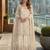 White net free size stitched suit with embroidery & hand work