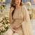 White georgette free size stitched suit with embroidery & zarkan work