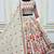 Off White Navratri Muslin Cotton Digital Print Lehenga Choli Set with Mirror Work