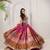 Rani Pink Navratri Lehenga Choli Heavy Muslin Cotton Digital Print Mirror Work