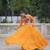 Yellow Navaratri Special Faux Georgette Bandhej Print with Gotta Patti Lace Work Lehenga Choli