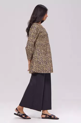 Black and blue cotton co-ord set