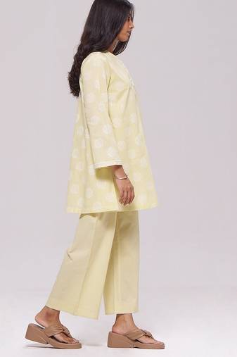 Butter yellow cotton co-ord set