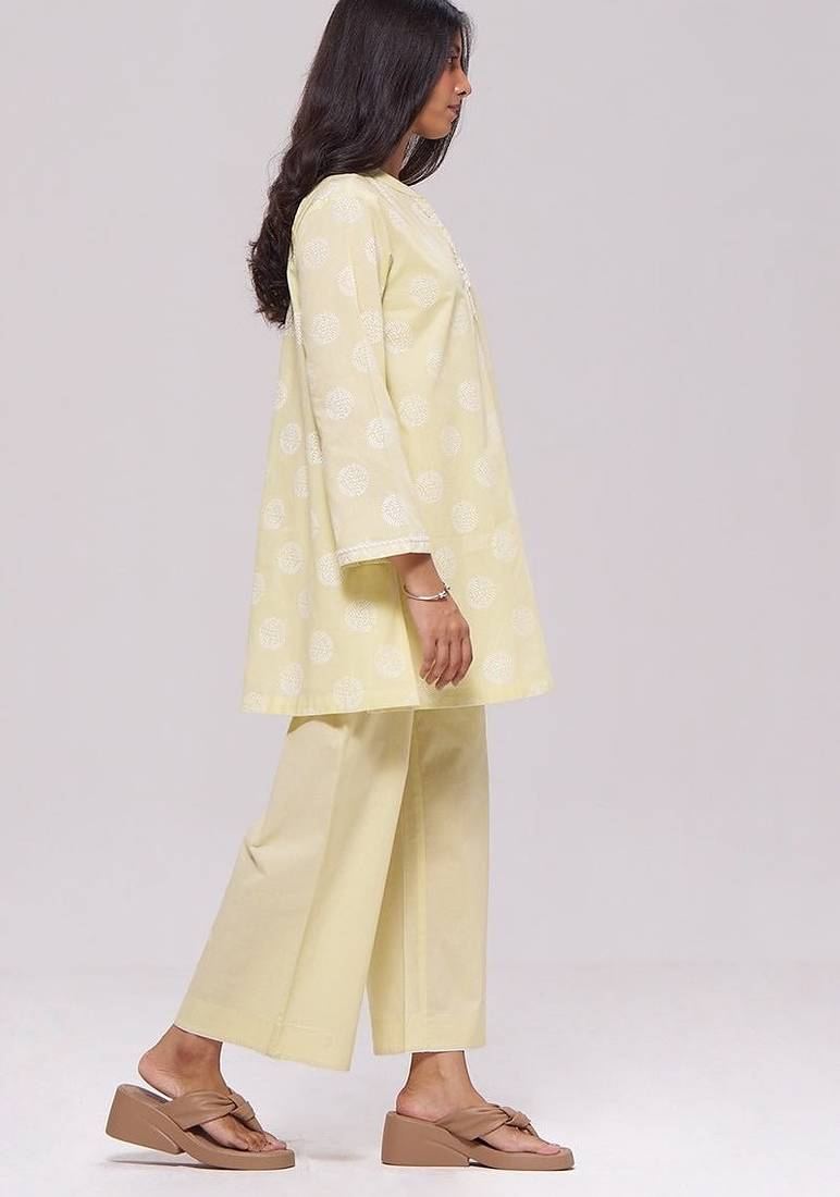 Butter yellow cotton co-ord set