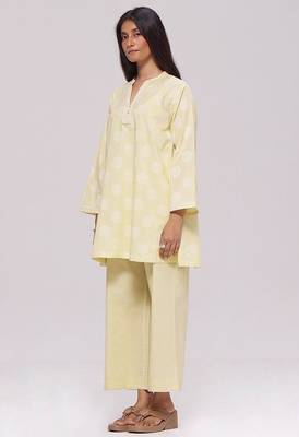 Butter yellow cotton co-ord set 3