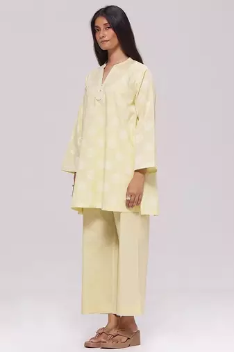 Butter yellow cotton co-ord set