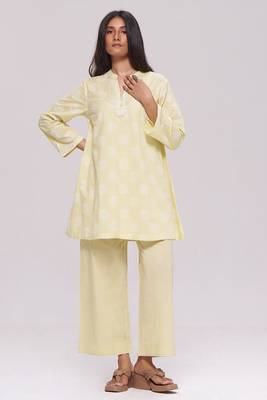 Butter yellow cotton co-ord set 4