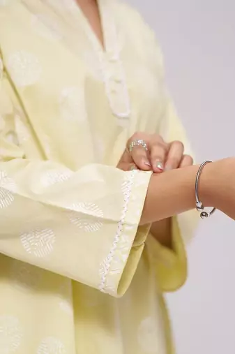 Butter yellow cotton co-ord set