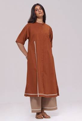 Bombay brown and travertine cotton co-ord set 1