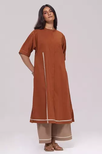 Bombay brown and travertine cotton co-ord set